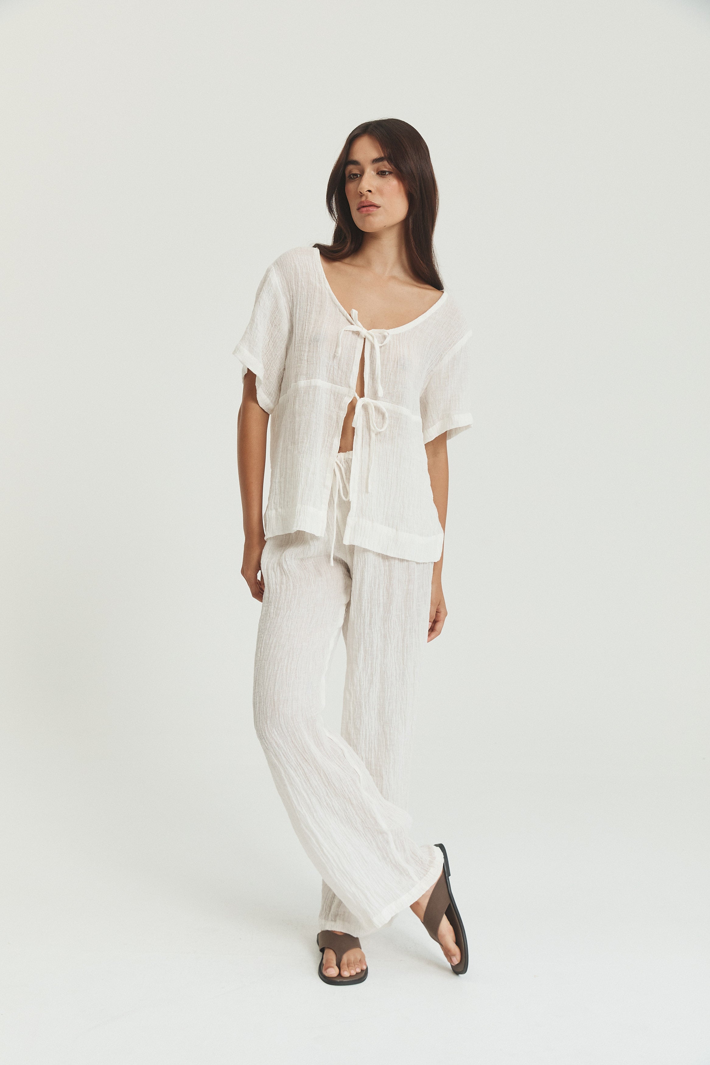 Robin Tie Top - Crinkle Linen image 10