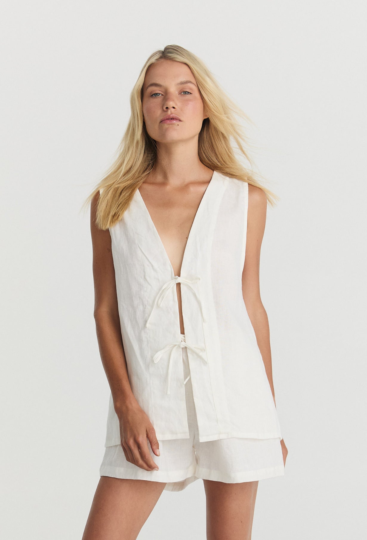 Lois Tie Top - Soft Washed Linen image 4