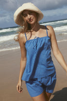 Nash Top - Cerulean Hemp Linen image 5