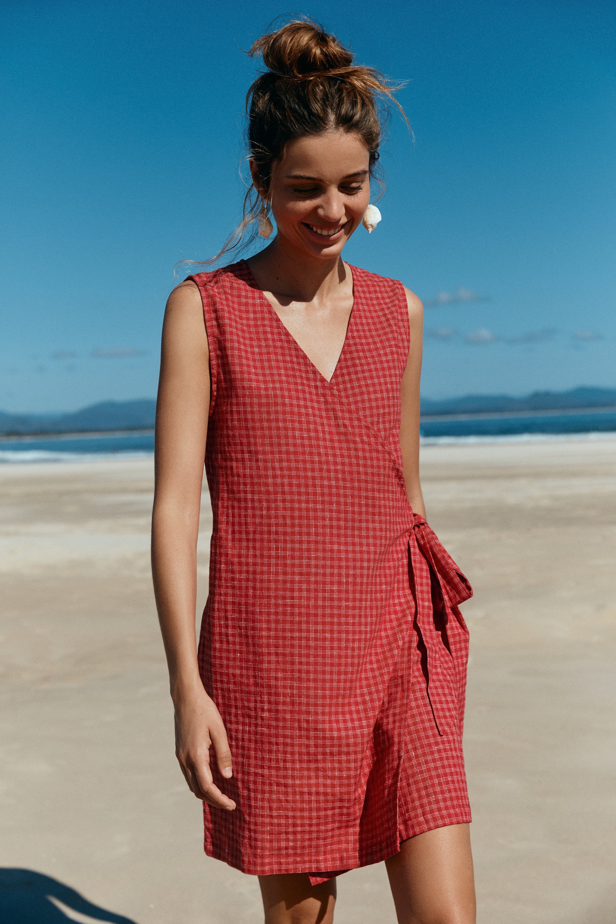 Quinn Wrap Dress - Hemp Linen image 1