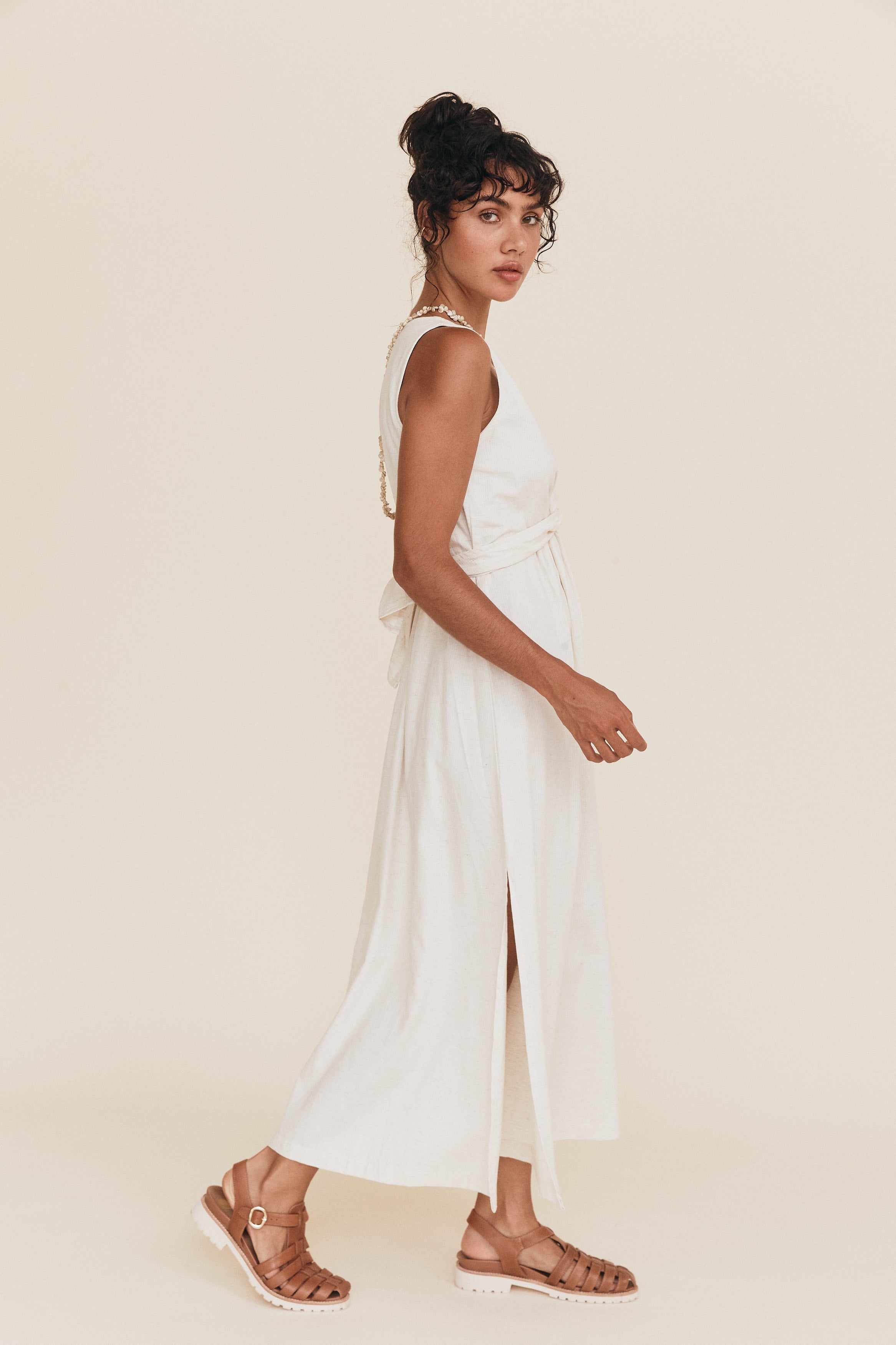 Harper Wrap Dress - Cream image 10