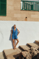 Lois Tie Top - Cerulean Hemp image 2