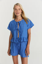 Tabea Tie Top - Cerulean Hemp image 4