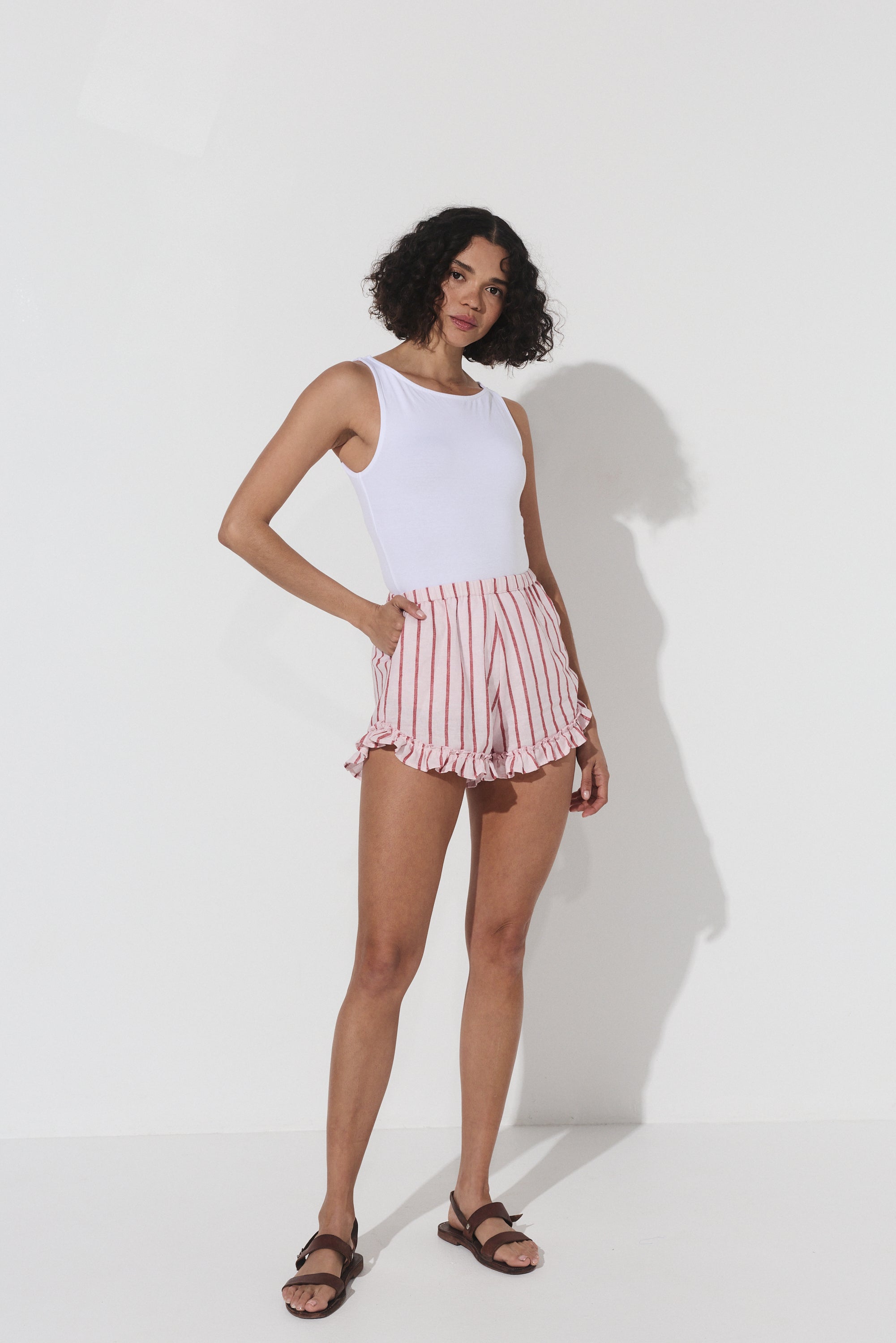 Jeanne Shorts - Stripe Hemp image 7