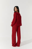 Esme Blouse - Scarlet Crinkle Linen image 11