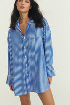 Byron Shirt Dress - Poplin Stripe image 5