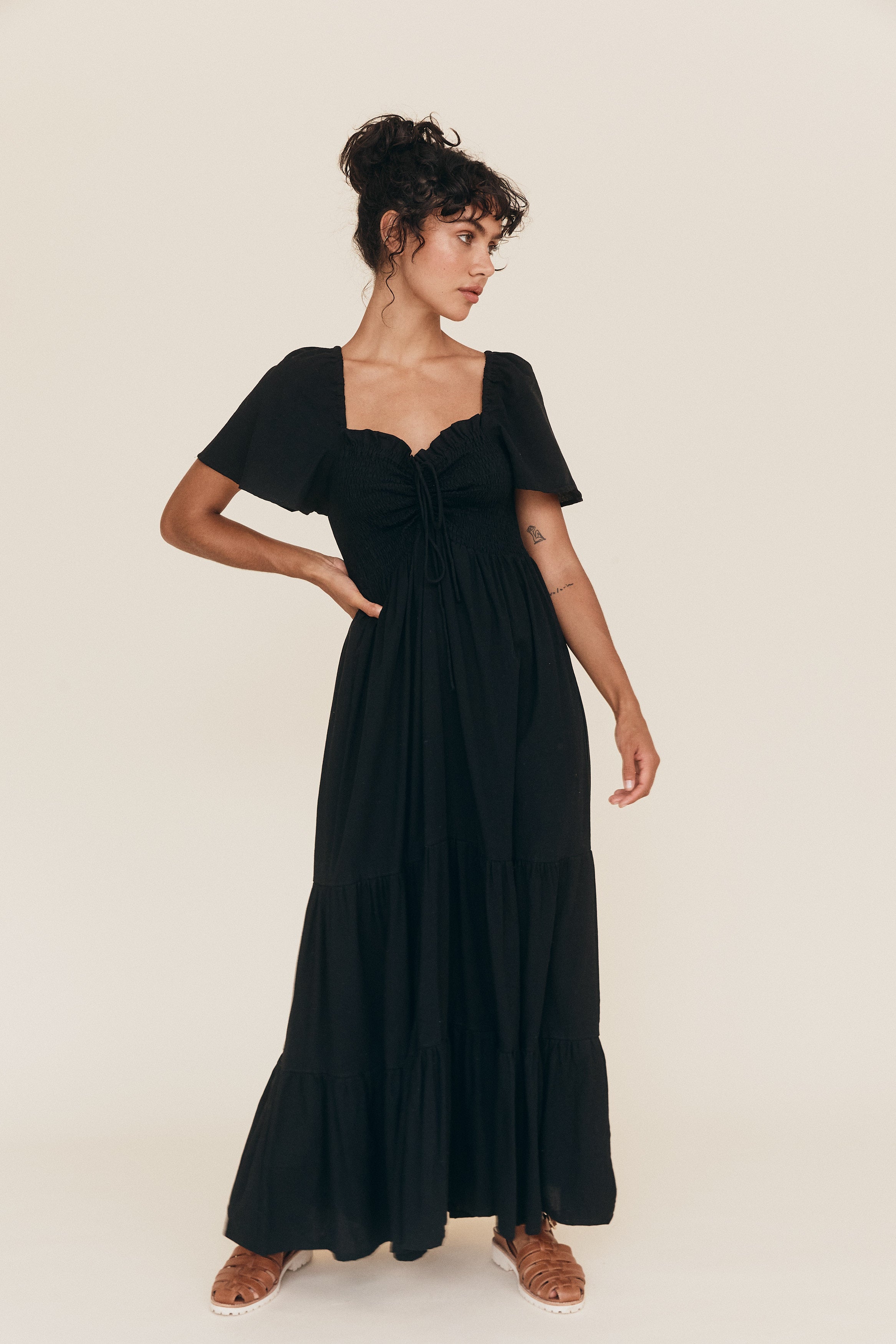 Anais Maxi Dress - Noir image 6