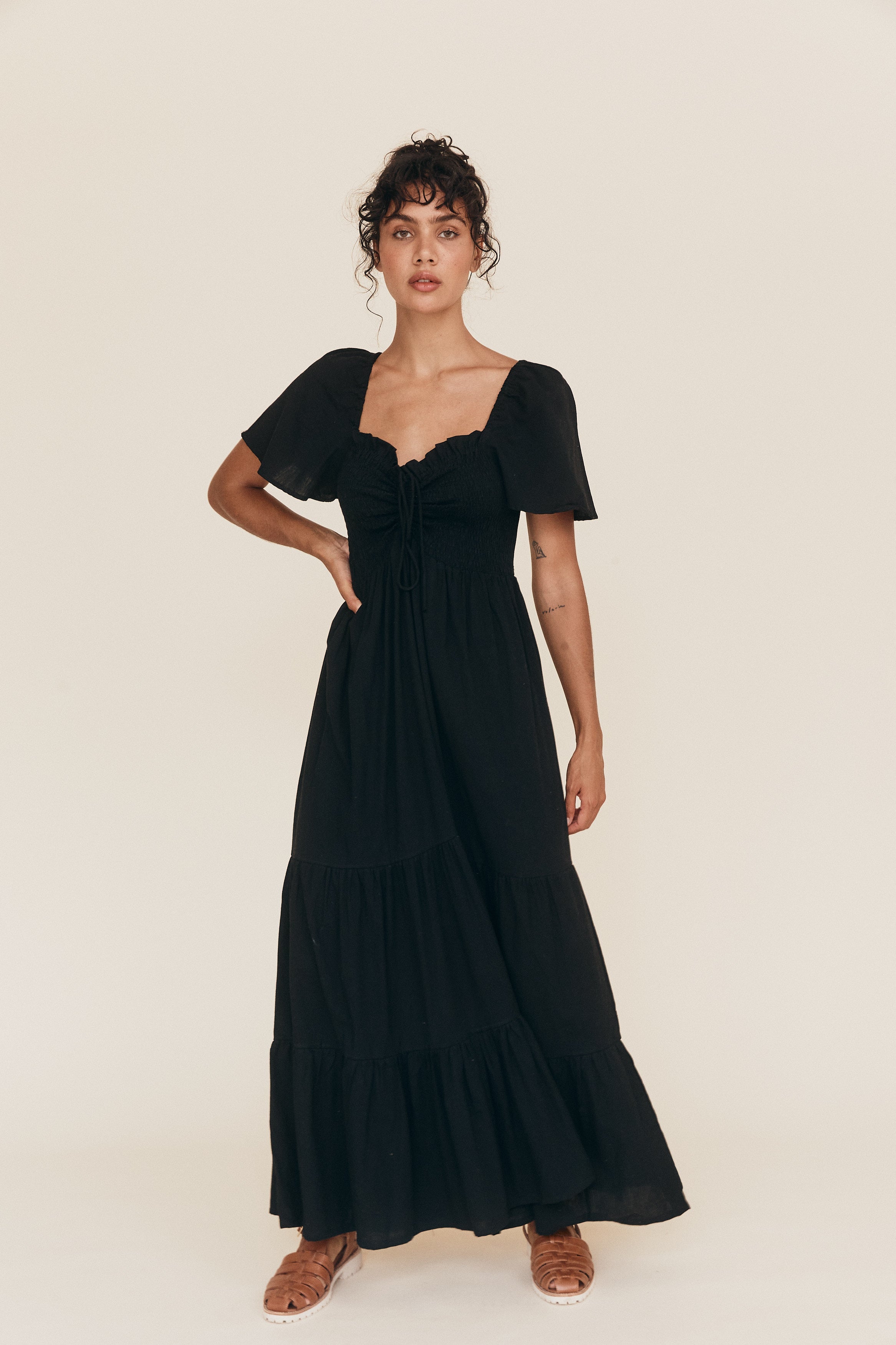 Anais Maxi Dress - Noir image 5
