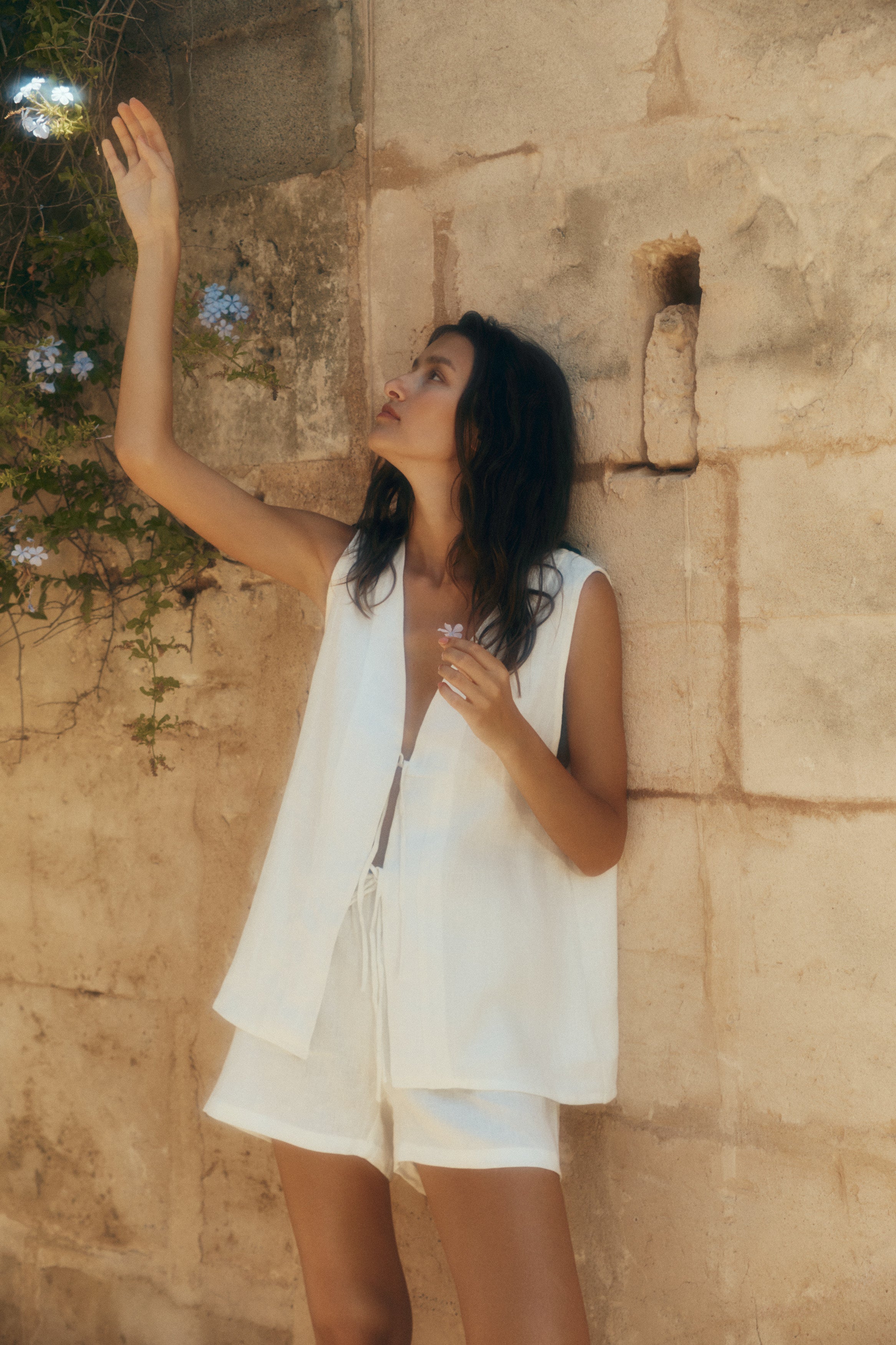 Lois Tie Top - Soft Washed Linen image 0