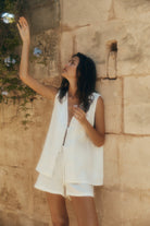 Lois Tie Top - Soft Washed Linen image 0