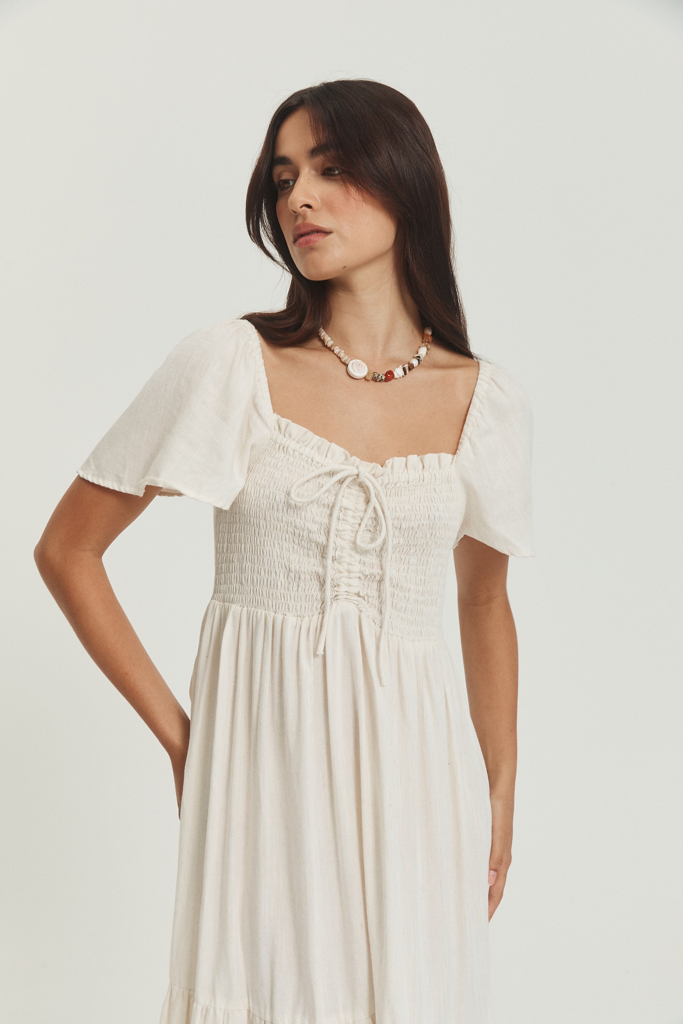 Anais Maxi Dress - Cream image 6