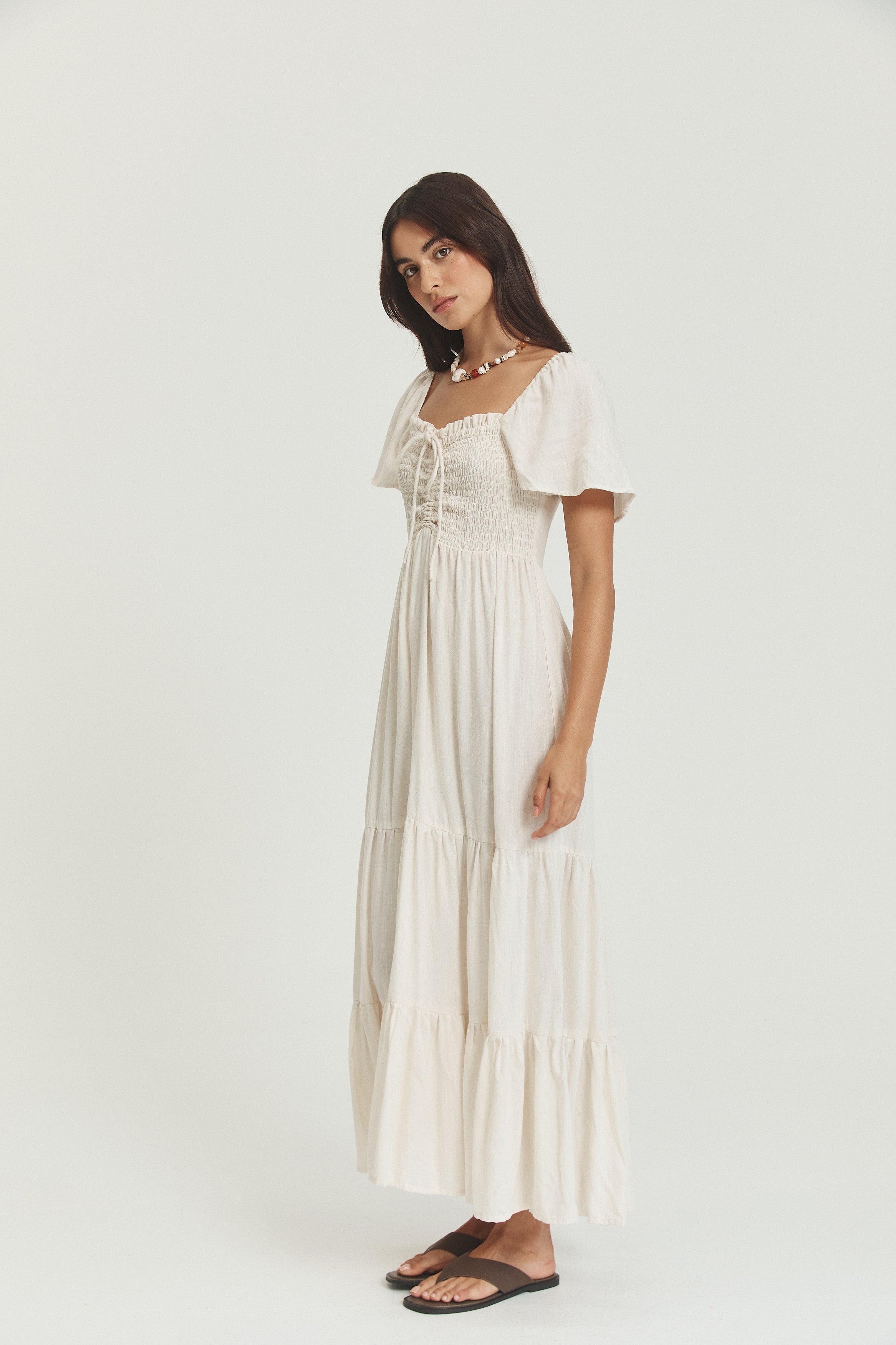 Anais Maxi Dress - Cream image 11