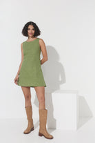 Lila Shift Dress - Fern Hemp image 3